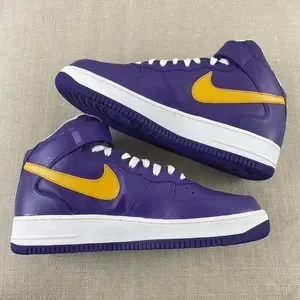 Nike | Shoes | 204 Nike Air Force Mid Lakers | Poshmark display picture 1